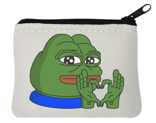 Pepe The Frog Hand Heart Meme Art Neopren-Münzgeldbörse, 10 x 11 cm, Weiß, weiß, Einheitsgröße Pepe The Frog Hand Heart Meme Art Neopren-Münzgeldbörse, 10 x 11 cm, Weiß, weiß, Einheitsgröße von Atspauda