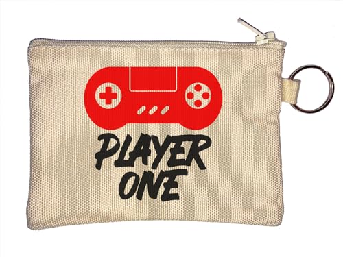 Player One Gaming Graphic Schlüsselanhänger Münzbörse Beige, beige, Einheitsgröße von Atspauda