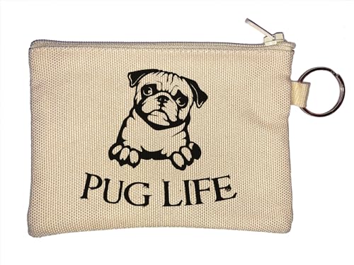 Pug Life Schlüsselanhänger mit niedlichem Mops-Motiv, Beige, beige, Einheitsgröße von Atspauda