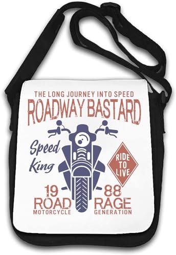 Roadway Bastard Road Rage Motorcycle Generation 1988 Umhängetasche weiß, weiß, Einheitsgröße von Atspauda