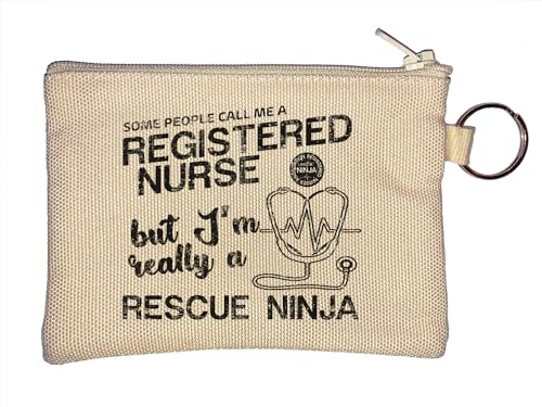 Schlüsselanhänger mit Aufschrift "Some People Call Me A Registered Nurse But I'm Really A Rescue Ninja", Beige, beige, Einheitsgröße von Atspauda