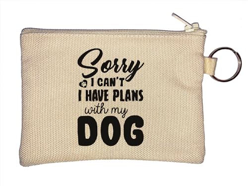 Schlüsselanhänger mit Aufschrift "Sorry I Can't I Have Plans with My Dog", Beige, beige, Einheitsgröße von Atspauda