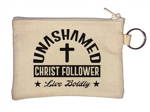 Unashamed Christ Follower Live Boldly Schlüsselanhänger Münzbörse Beige, beige, Einheitsgröße von Atspauda