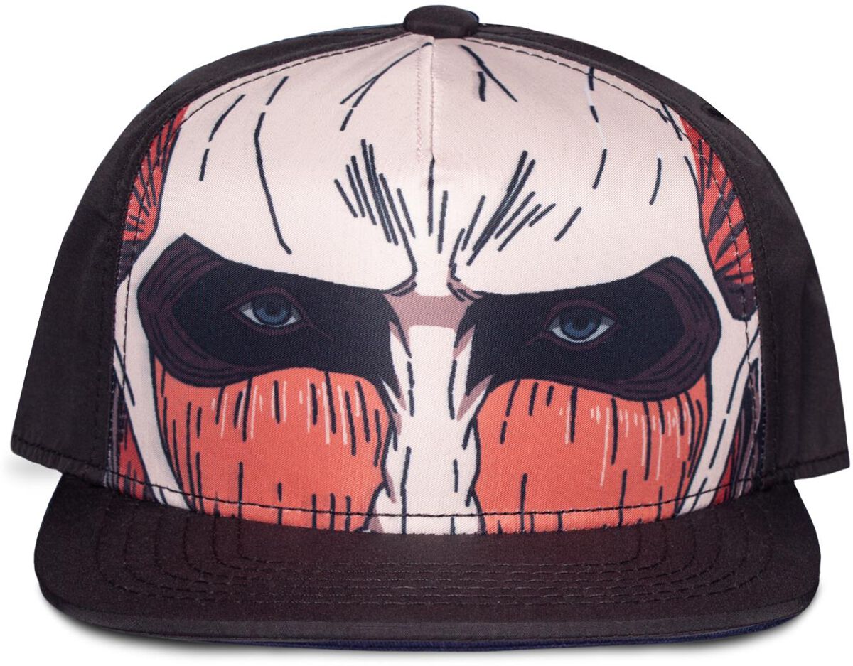 Attack On Titan - Anime Cap - Titan Face - schwarz  - Lizenzierter Fanartikel von Attack On Titan