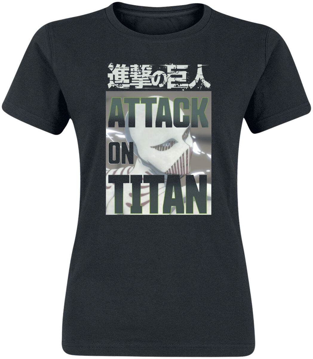 Attack On Titan - Anime T-Shirt - White Titan Face - M bis XL - für Damen - Größe XL - schwarz  - Lizenzierter Fanartikel von Attack On Titan