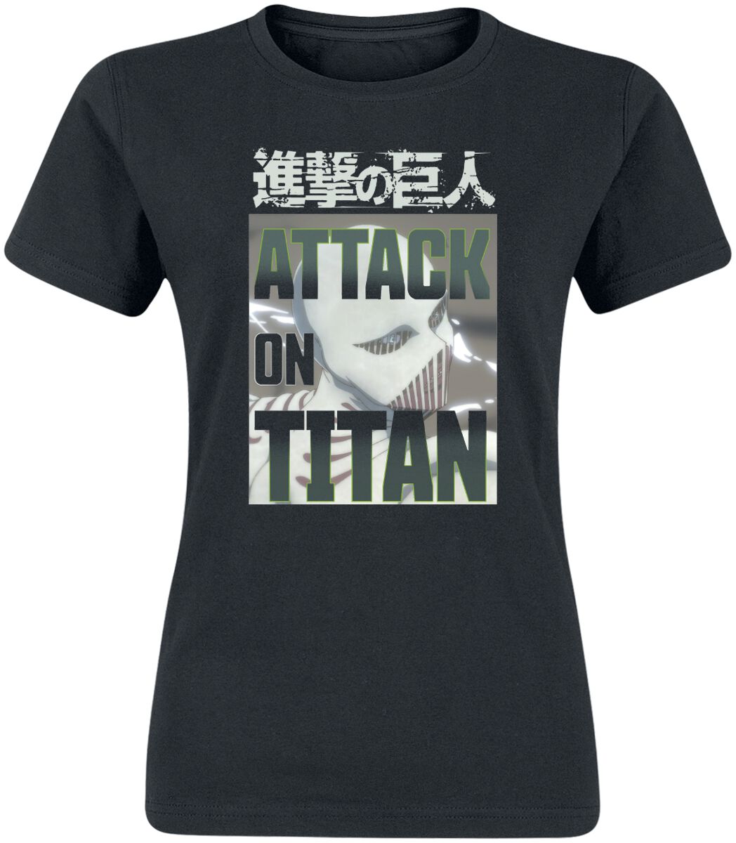 Attack On Titan White Titan Face T-Shirt schwarz in L von Attack On Titan