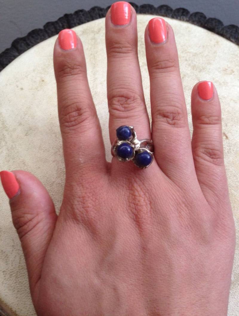 Blauer Lapis Kugelring von AtticWonders