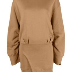 Attico Beiges Elfenbein-minikleid - 100% Baumwolle von Attico