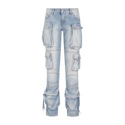 Attico Himmelblaue Damen Jeanshose Aus Baumwolle - Frauenmode von Attico