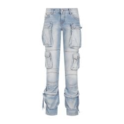 Attico Himmelblaue Damen Jeanshose Aus Baumwolle - Frauenmode von Attico