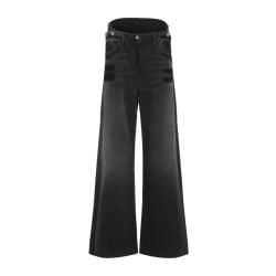 Attico Schicke Schwarze Baumwolljeans Mit Weitem Bein von Attico