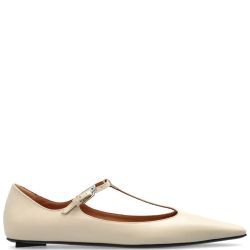 Elfenbeinfarbene Juno Ballerinas Aus Ziegenleder Für Damen von Attico