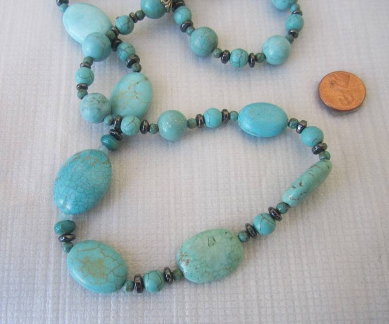 Handgemachte Vintage Türkis Edelstein Halskette von AttillasTreasures