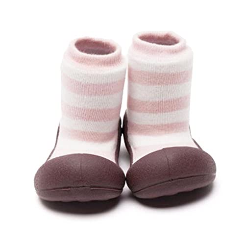 Attipas Natural Herb Pink - ergonomische Baby Lauflernschuhe, atmungsaktive Kinder Hausschuhe ABS Socken Babyschuhe Antirutsch 22.5 von Attipas