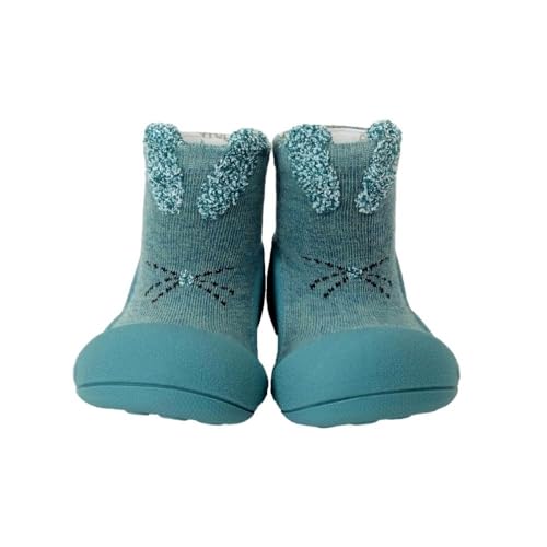 Attipas Rabbit Mint Umweltfreundliche Schuhe Hase Grün mit Baumwolle Öko Tex Zertifiziert Sehr Empfohlen für Kindergärten Krabbeln und Erste Schritte - 21.5, grün, 21.5 EU von Attipas