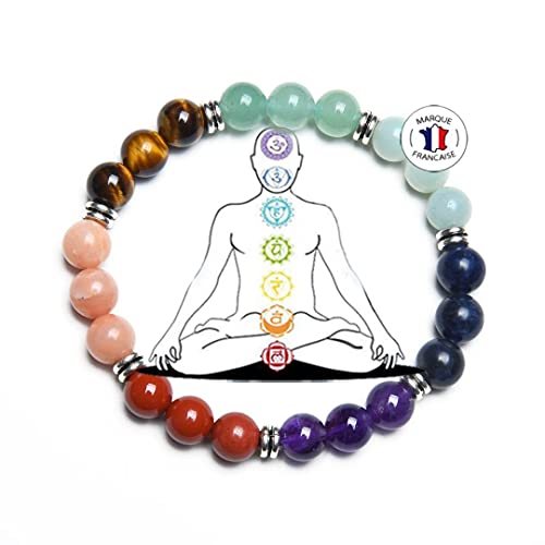 Attraction Zen 7 CHAKREN ARMBAND | ECHTES 8mm NATURSTEIN | KOSTENLOSE EBOOKS DEUTSCH | HANDGEFERTIGT | Schmuck für Damen und Herren | ALLE STEINE IN UNSEREN ARMBÄNDERN SIND NATÜRLICH. (X3) von Attraction Zen