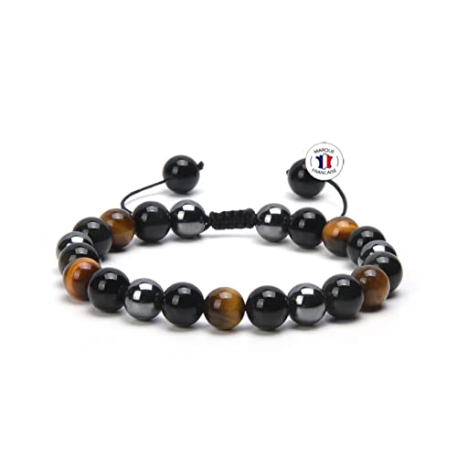 ARMBAND VERSTELLBAR | ECHTES 8mm NATURSTEIN | KOSTENLOSE EBOOKS DEUTSCH | HANDGEFERTIGT | Schmuck für Damen und Herren | ALLE STEINE IN UNSEREN ARMBÄNDERN SIND NATÜRLICH (DREIFACHERSCHUTZ) von Attraction Zen