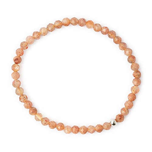 Attraction Zen ECHTES 4mm NATURSTEIN FACETTIERT| SILBERPERLE 925 STERLING | KOSTENLOSE EBOOKS DEUTSCH | HANDGEFERTIGT | Schmuck für Damen | ALLE STEINE IN UNSEREN ARMBÄNDERN SIND NATÜRLICH von Attraction Zen