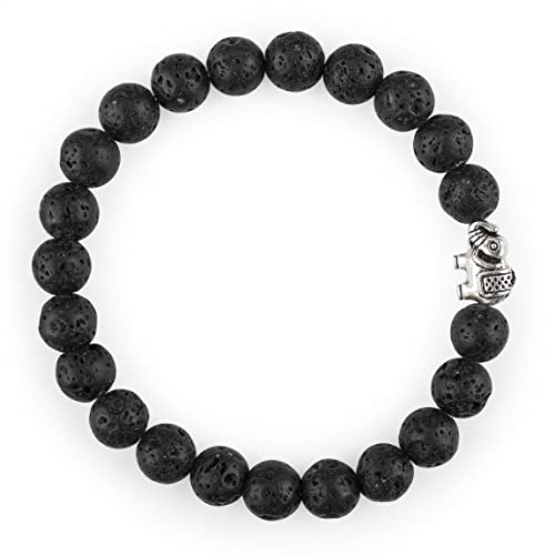 Attraction Zen ELEFANT ARMBAND | ECHTES 8mm NATURSTEIN | KOSTENLOSE EBOOKS DEUTSCH | HANDGEFERTIGT | Schmuck für Damen und Herren | ALLE STEINE IN UNSEREN ARMBÄNDERN SIND NATÜRLICH (ROCKLAVA) von Attraction Zen