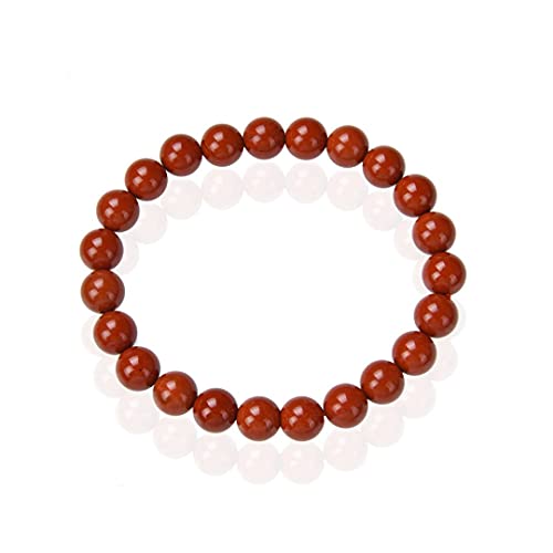 Naturstein Armbänder | ECHTES 8mm NATURSTEIN | KOSTENLOSE EBOOKS DEUTSCH | HANDGEFERTIGT | Schmuck für Damen und Herren | ALLE STEINE IN UNSEREN ARMBÄNDERN SIND NATÜRLICH (Roter Jaspis) von Attraction Zen