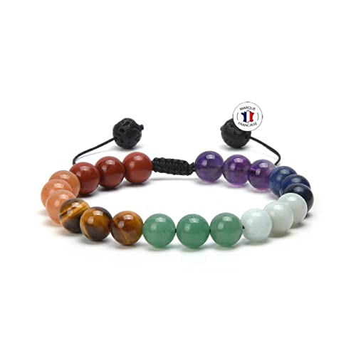 Attraction Zen ARMBAND VERSTELLBAR | ECHTES 8mm NATURSTEIN | KOSTENLOSE EBOOKS DEUTSCH | HANDGEFERTIGT | Schmuck für Damen und Herren | ALLE STEINE IN UNSEREN ARMBÄNDERN SIND NATÜRLICH (CHAKRAX3) von Attraction Zen