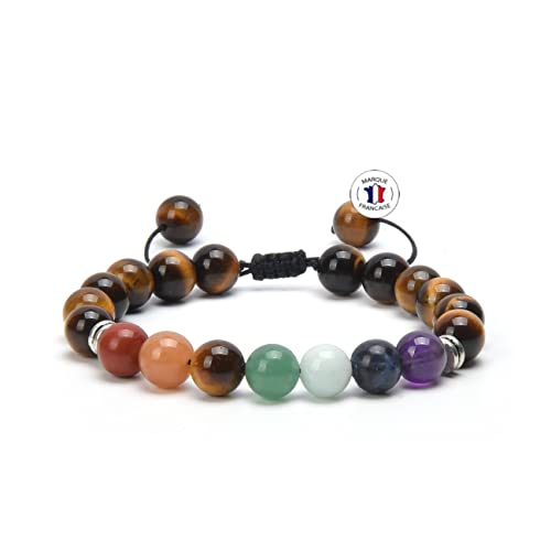 Attraction Zen ARMBAND VERSTELLBAR | ECHTES 8mm NATURSTEIN | KOSTENLOSE EBOOKS DEUTSCH | HANDGEFERTIGT | Schmuck für Damen und Herren | ALLE STEINE IN UNSEREN ARMBÄNDERN SIND NATÜRLICH (TIGERAUGE) von Attraction Zen