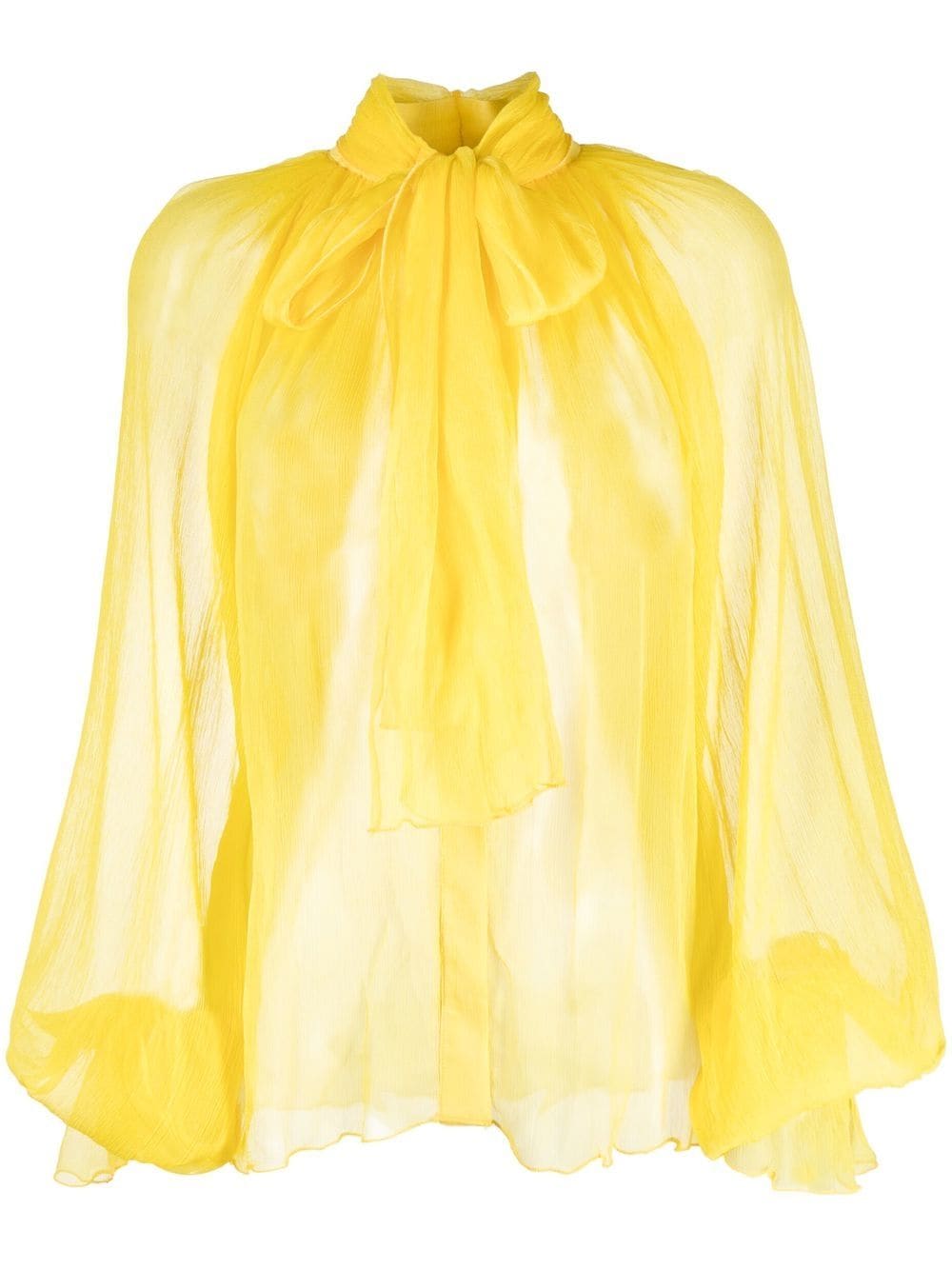 Atu Body Couture Schluppenbluse aus Seide - Gelb von Atu Body Couture