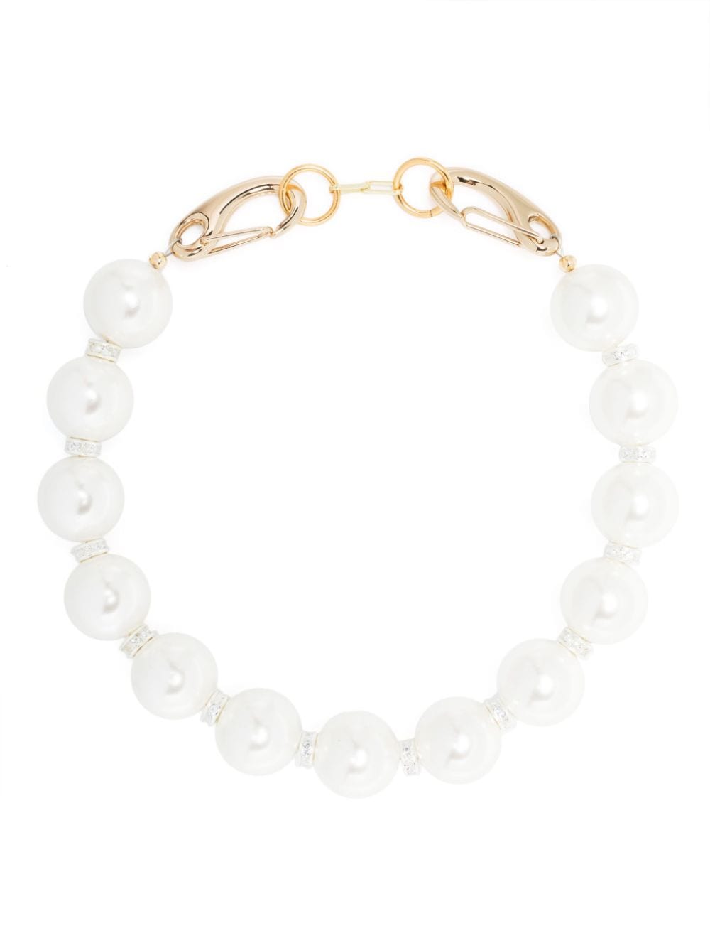 Atu Body Couture Perlenkette mit Strass - Weiß von Atu Body Couture