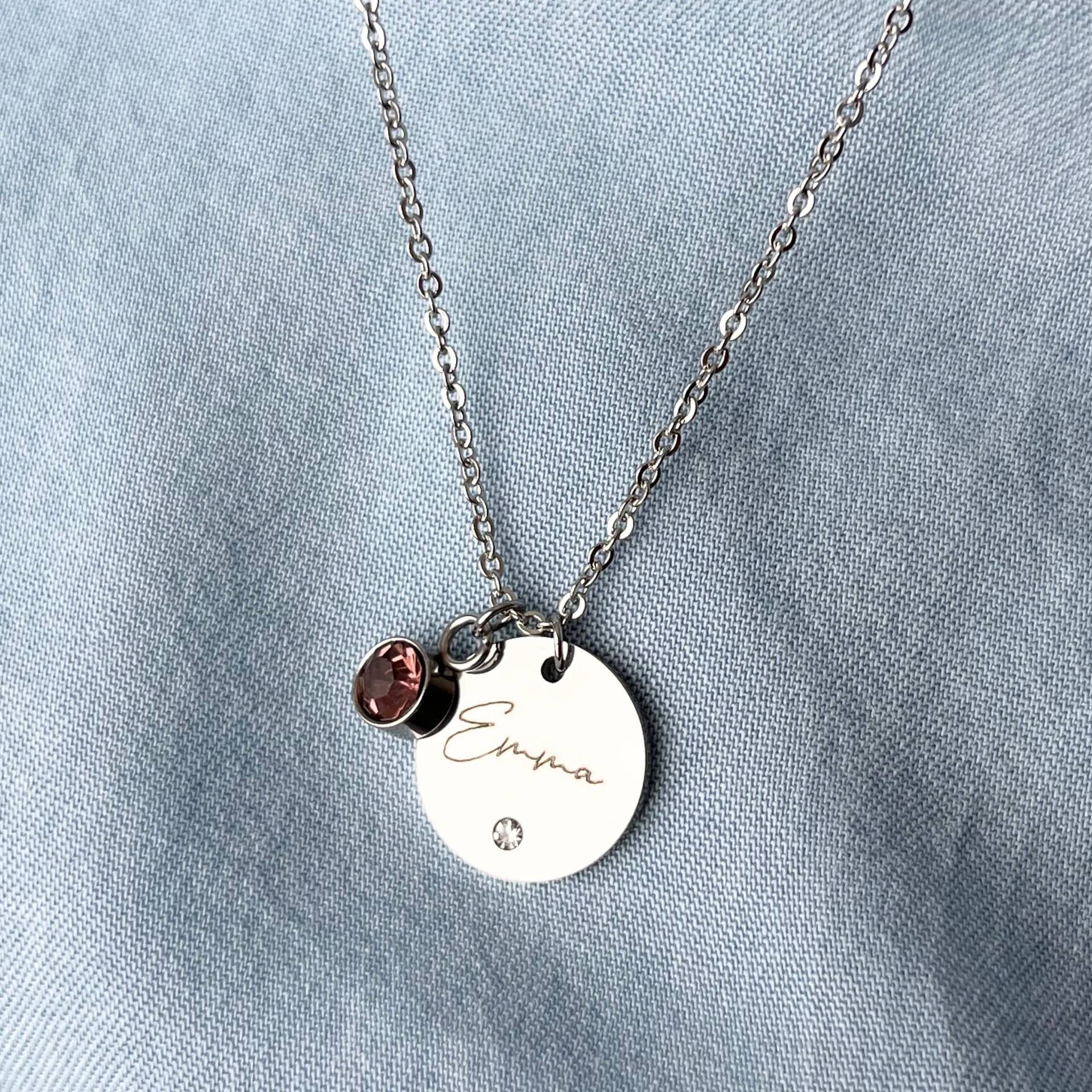 Personalisierte Geburtsstein Halskette Für Frauen Benutzerdefinierte Namens Gravur Schmuck Einzigartiges Geschenk Sie Mama von AtuaDesign