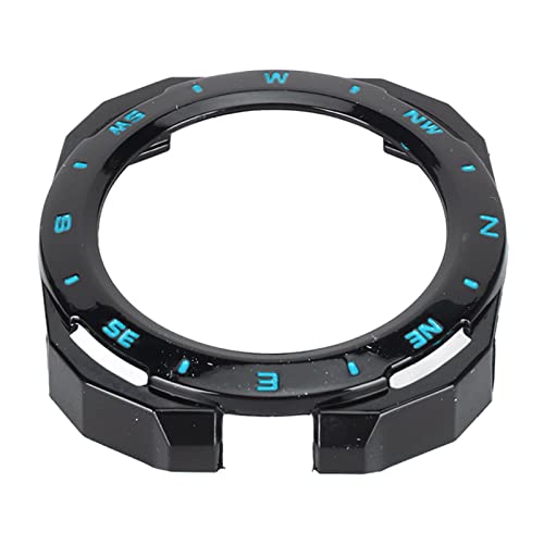 Atyhao Smart Watch PC-Gehäuse, Stilvolles Uhren-Stoßstangengehäuse, Schützende, Sichere Präzision für Party für Frauen (Schwarz Blau) von Atyhao