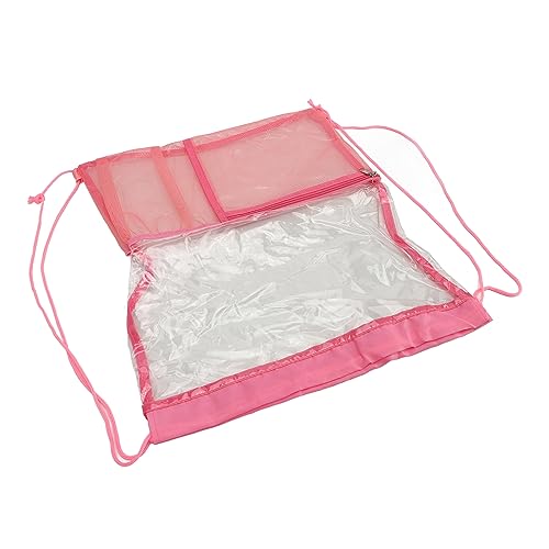 Atyhao Transparente Tasche, Robuster Transparenter mit Verstärkten Stoffnähten für eine Breite Anwendung Im Fitnessstudio (Rosa) von Atyhao