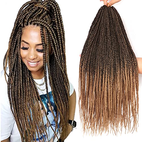 7 Bündel/Stück 55,9 cm gehäkeltes Flechthaar, gehäkelte Zöpfe, Haarextensions, Butterfly Dreadlocks, Häkelhaar, Flechthaar, gehäkelte Zöpfe, Extensions für Schwarz Frauen (55,9 cm T-27) von AuHeiAmeri