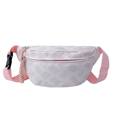 Ausion Bauchtasche für Damen und Herren, verstellbarer Gürtel, Hüfttasche, modisch, wasserabweisend, Wandern, Hüfttasche für Reisen, Freizeit, Laufen, Wandern, Radfahren, 2024 neu-rosa von AuSion