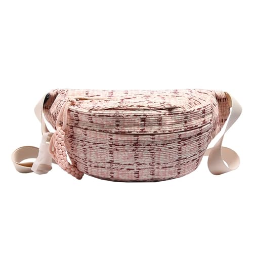 Ausion Bauchtasche für Damen und Herren, verstellbarer Gürtel, Hüfttasche, modisch, wasserabweisend, Wandern, Hüfttasche für Reisen, Freizeit, Laufen, Wandern, Radfahren, Pink (Pretty Pink) von AuSion