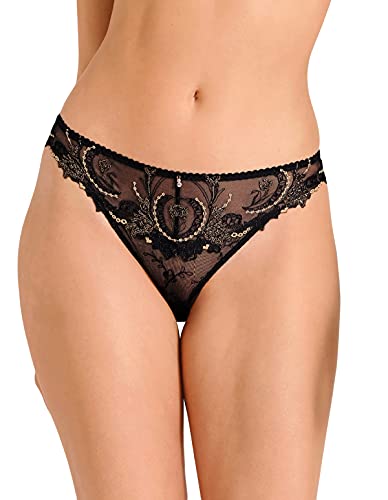 Aubade Amour Precieux UD27-DINO Diamant Noir Bestickter Italienischer Slip 44 von Aubade