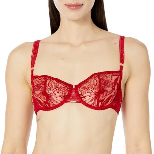 Aubade Damen 1b Coeur a Corps BH, Durchsichtig, Rouge Rebell, 80F von Aubade