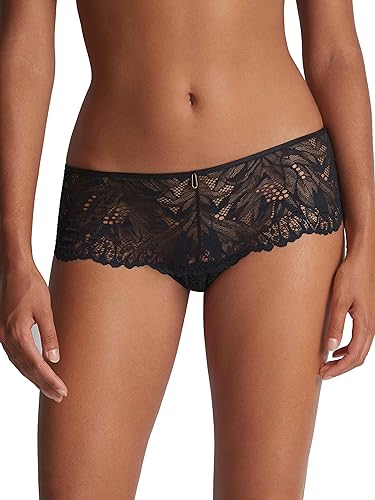 Aubade Damen Flowermania Saint-Tropez Slip Hipster-Höschen, Schwarz (Noir), XL von Aubade