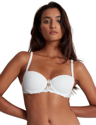 Aubade Damen Lovessence geformter Halbschalen Plunge-BH, Undurchsichtige, Weiß (Weiß), 90B von Aubade