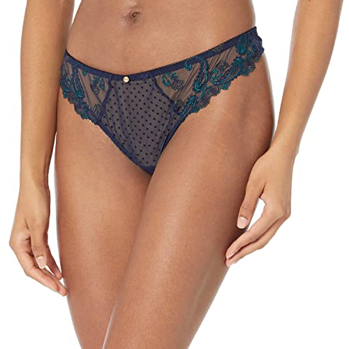 Aubade Damen Velvet Memories String Tangahöschen, Blau (Twilight), XS von Aubade