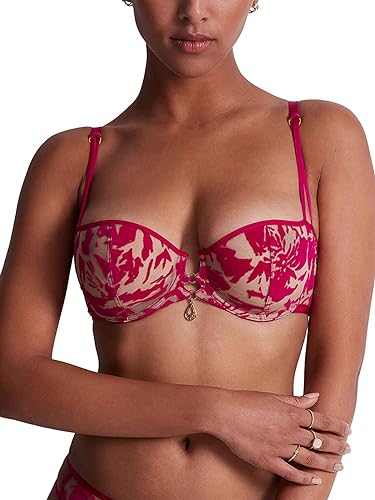 Aubade Damen Wild Vibration Halbschalen Balconette-BH, Pink (Hot Pink), 85E von Aubade