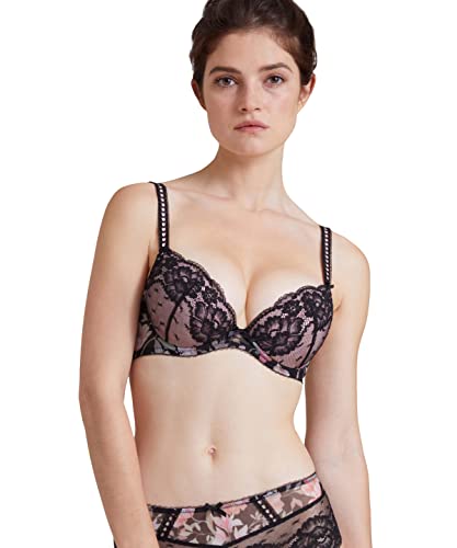 Aubade Damen Magic Garden Plunge BH, Pfingstrose, Schwarz., 65C EU von Aubade