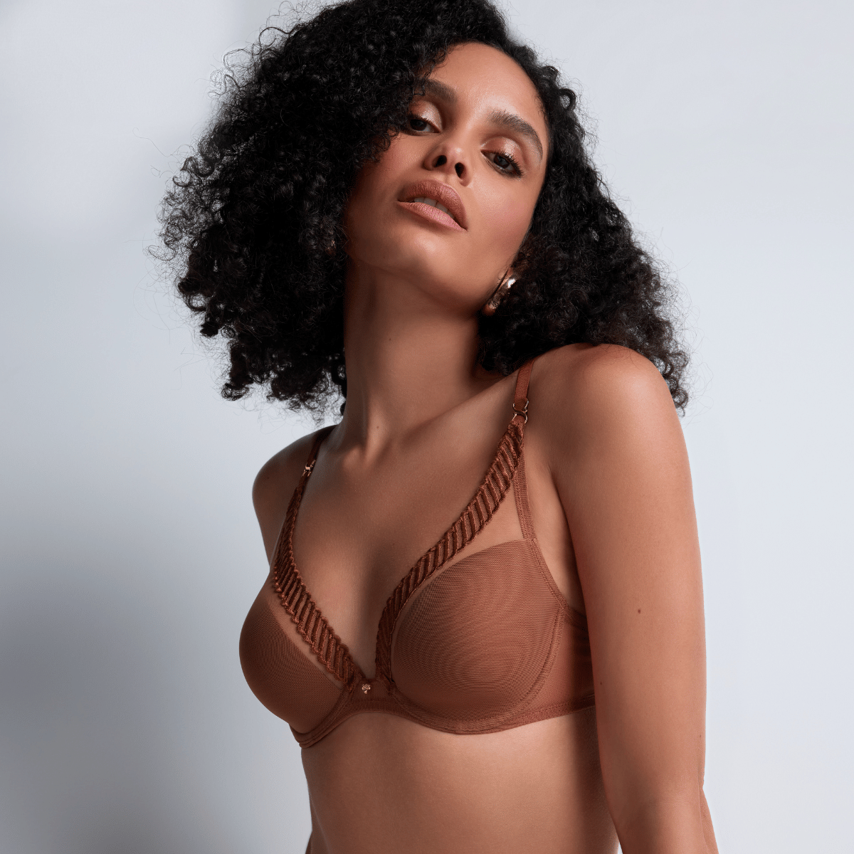 Aubade Sheer Emotion BH mit Bügel, Braun, Größe: 80C, Damen von Aubade