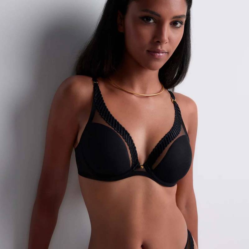 Aubade Sheer Emotion Triangel BH, Schwarz, Größe: 70D, Damen von Aubade