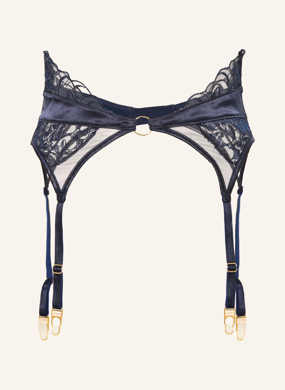 Aubade Strumpfhalter Satin Memories blau von Aubade