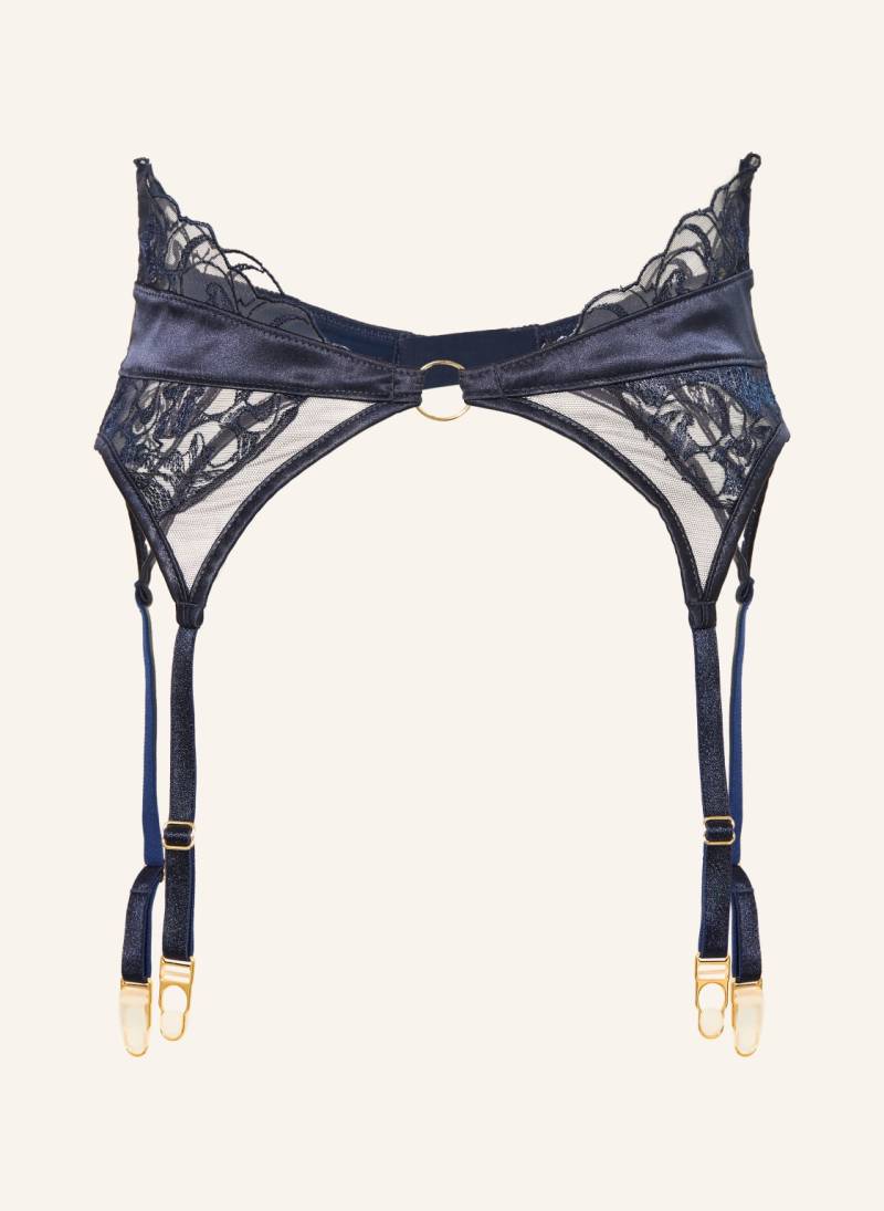 Aubade Strumpfhalter Satin Memories blau von Aubade