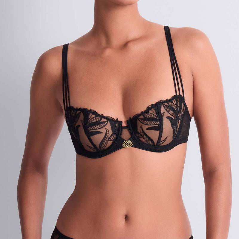 Aubade Sweet Euphoria Balconette BH, Schwarz, Größe: 75D, Damen von Aubade