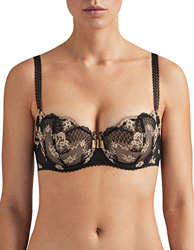 Aubade Womens LA Belle GALANTE Demi Bra, Noir Phoenix, 80D von Aubade