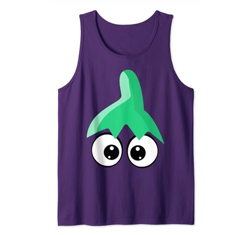 Aubergine Kostüm Gemüse vegan Erwachsene Damen Herren Kinder Tank Top von Aubergine Kostüm Gemüse Veganer Karneval Fasching