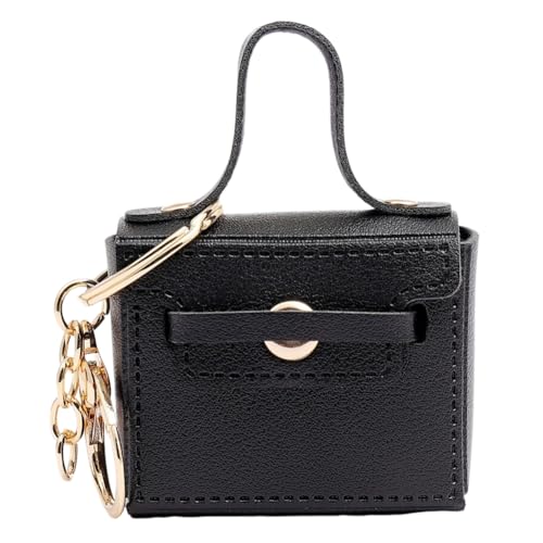 4PCS Mini Leder Handtasche Schlüsselanhänger Mini Tasche Anhänger Leder Tasche Schlüsselanhänger PU Kleine Handtasche Schlüsselanhänger für Frauen Kopfhörer Tasche Handtasche Hängende Dekoration von Aublinto