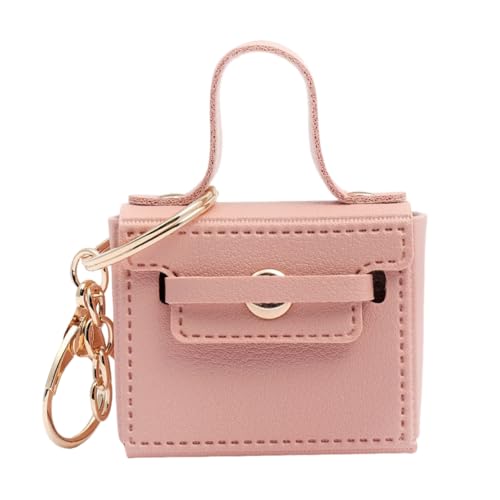 4PCS Mini Leder Handtasche Schlüsselanhänger Mini Tasche Anhänger Leder Tasche Schlüsselanhänger PU Kleine Handtasche Schlüsselanhänger für Frauen Kopfhörer Tasche Handtasche Hängende Dekoration von Aublinto